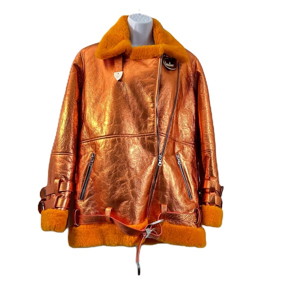 Free People DanCassab Wonder Metallic orange Jacket - Picture 8 of 12